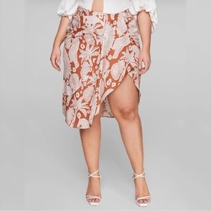 Fashion to Figure Blythe Faux Wrap Printed Skirt